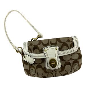 Coach Signature Legacy wallet Vintage 1990's Y2K wristlet brown canvas logo